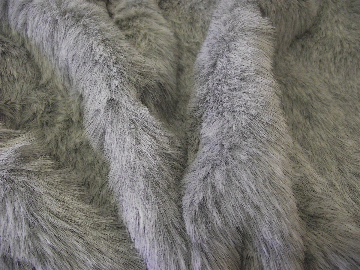 LUXURY Faux Fur Fabric Material ASH GREY - CRS Fur Fabrics