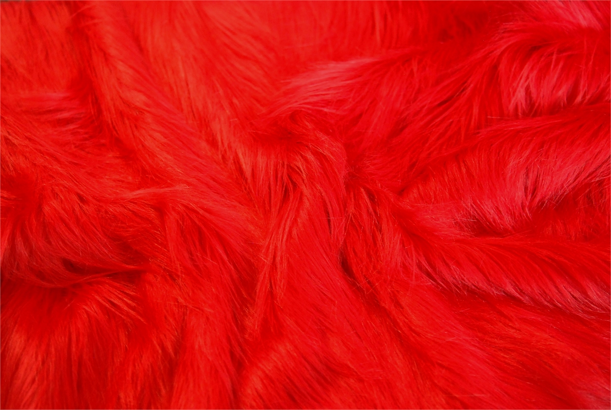 Super Luxury Faux Fur Fabric Material - EXTRA LONG RED HAZE - CRS Fur ...