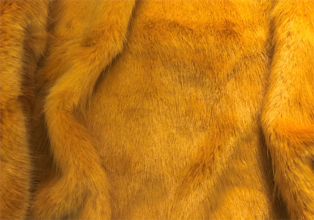 Super Luxury Faux Fur Fabric Material SWISS GOLDEN YELLOW CRS Fur