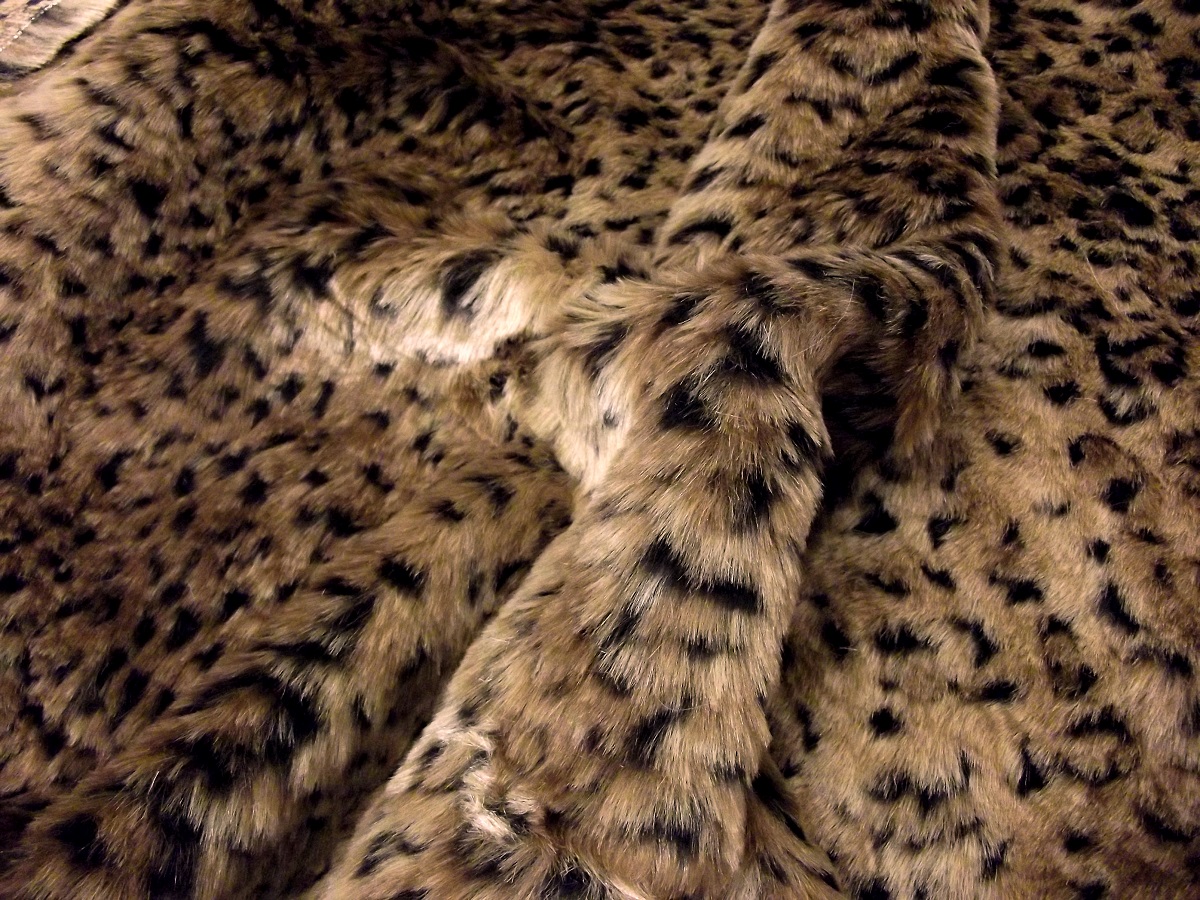 Super Luxury Faux Fur Fabric Material HI LO CHEETAH CRS Fur Fabrics