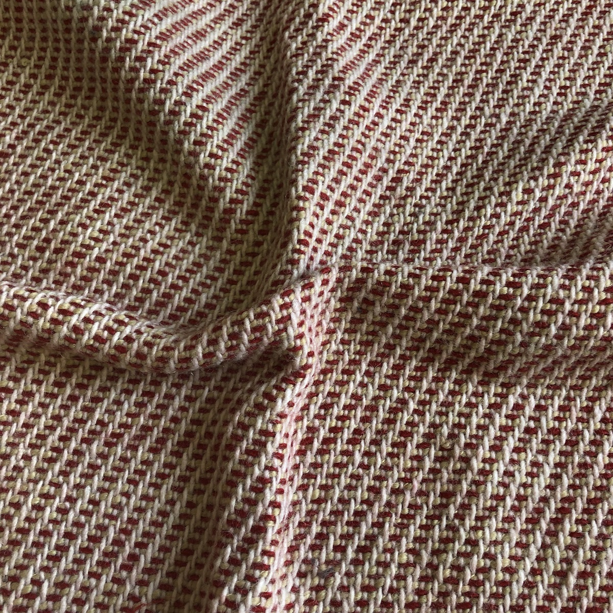 Luxury Wool Blend TWEED Fabric Material - NT5 RED/PINK/BEIGE - CRS Fur ...