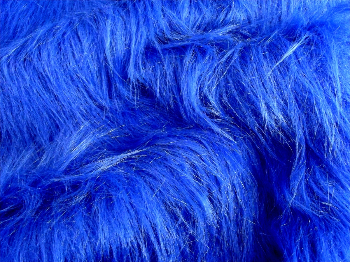 Long Pile Fun Faux Fur Fabric Material Royal Blue Crs Fur Fabrics 8399