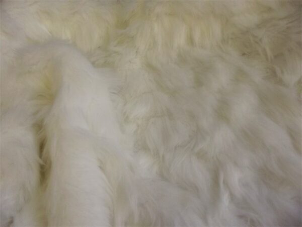 Super Luxury Faux Fur Fabric Material - PLUSH SUPER SOFT IVORY