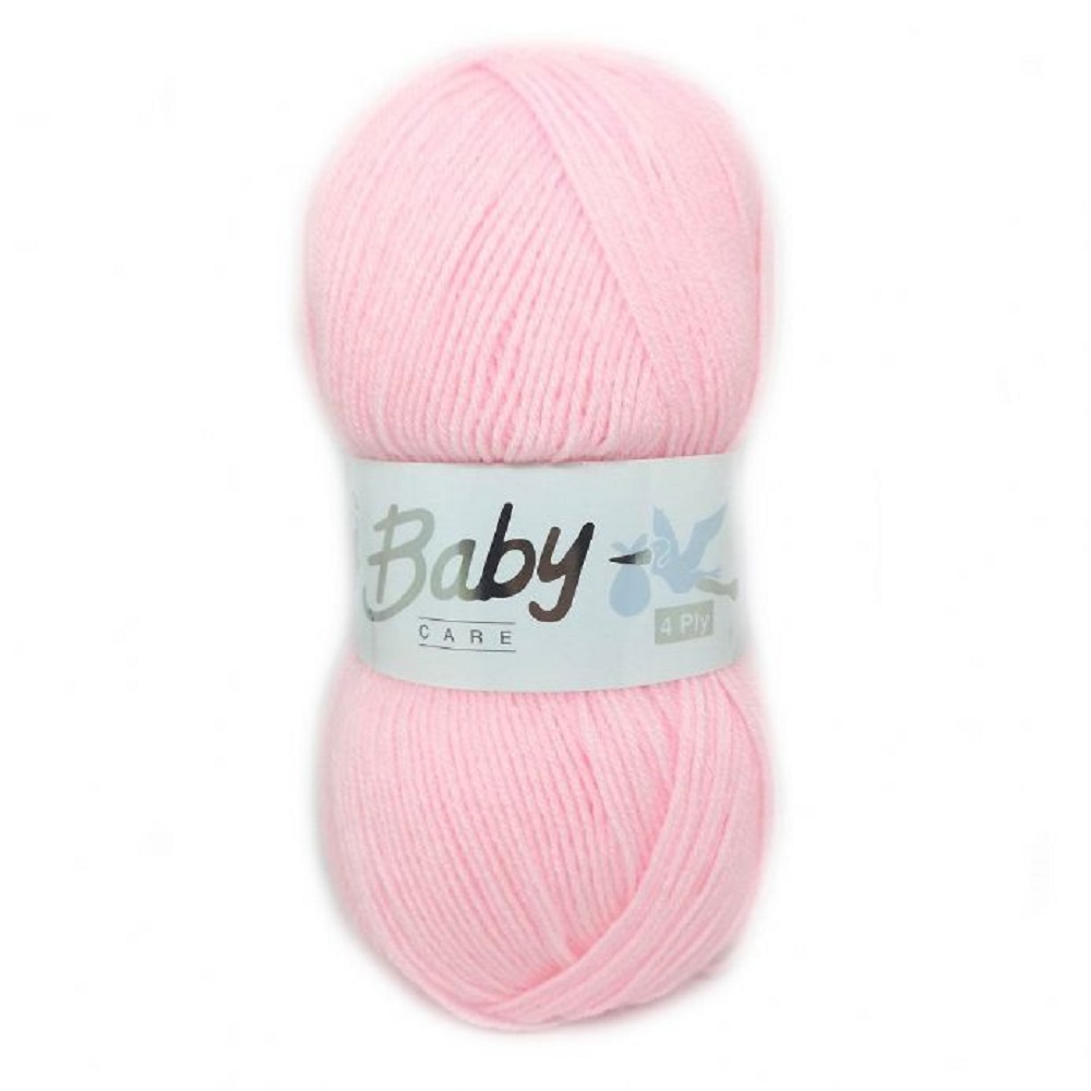 Woolcraft Baby Care 4Ply 100g Knitting Wool Yarn - 701 PINK - CRS Fur ...