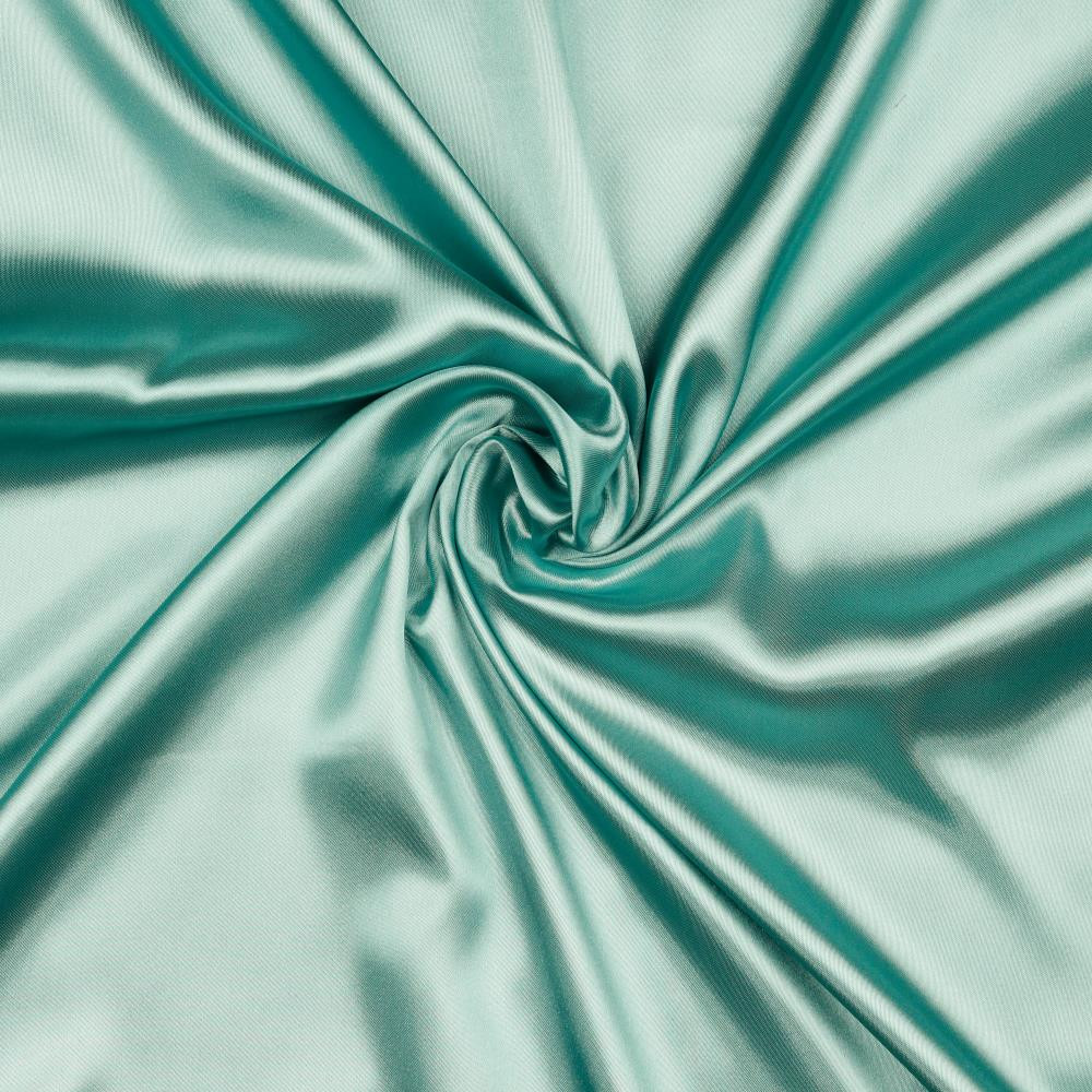 Polyester Liquid Satin Fabric Material AQUA - CRS Fur Fabrics