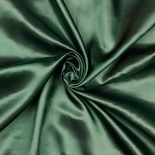 Hunter Green Poly Satin Fabric