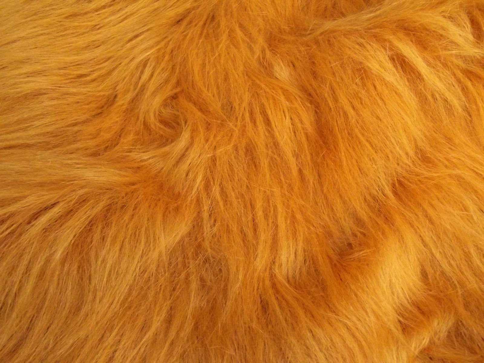 LONG Pile Fun Faux Fur Fabric Material - HONEY BROWN - CRS Fur Fabrics