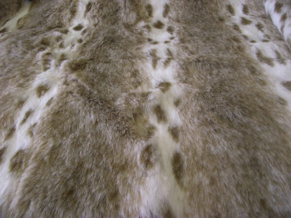 LUXURY Animal Faux Fur Fabric Material - BROWN LYNX - CRS Fur Fabrics