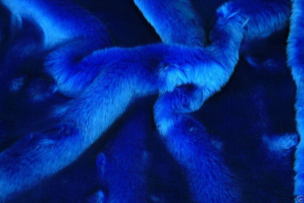 Super Luxury Faux Fur Fabric Material Plush Royal Blue Crs Fur Fabrics 8255