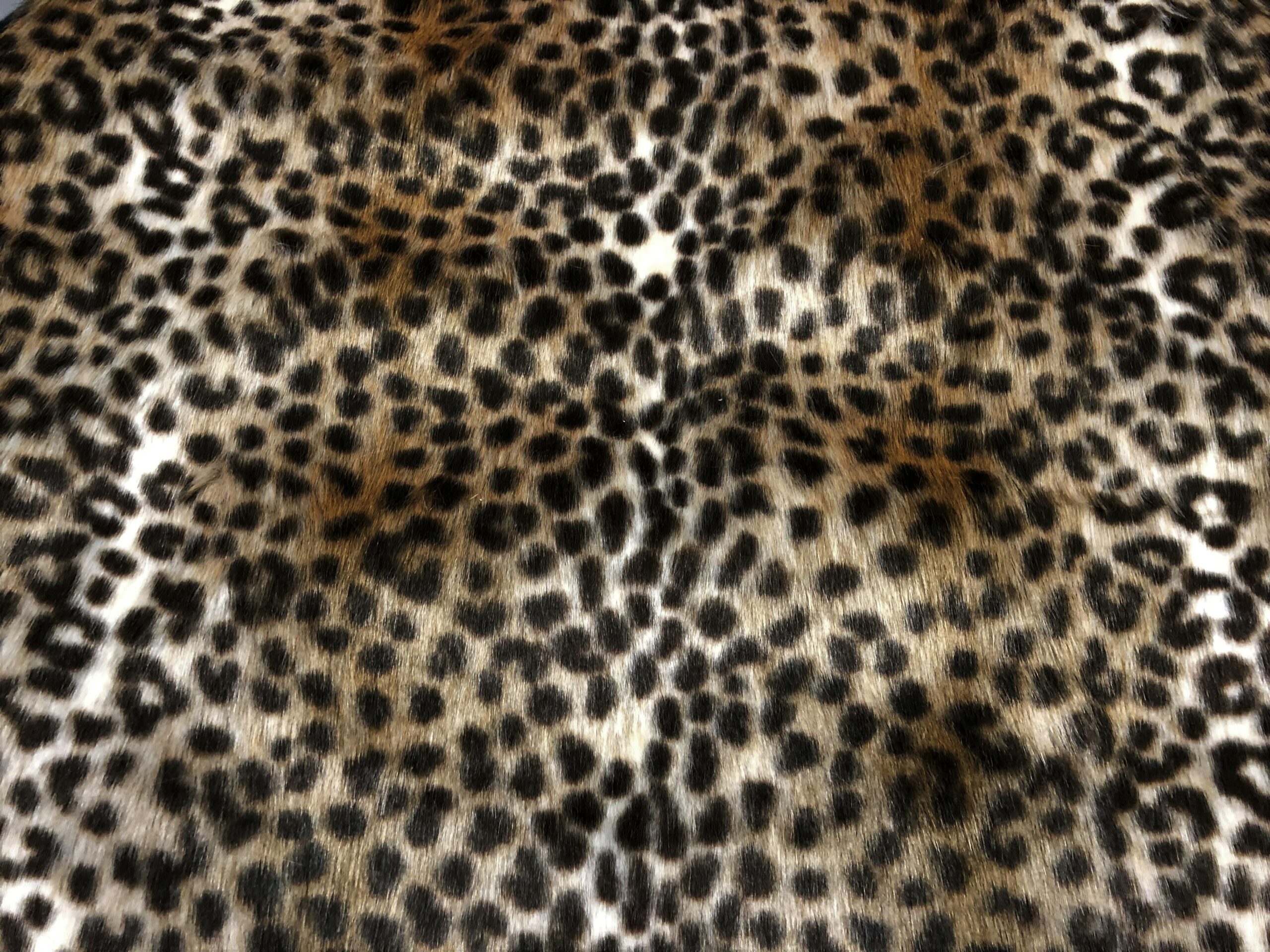 Super Luxury Faux Fur Fabric Material - BABY BROWN LEOPARD - CRS Fur ...