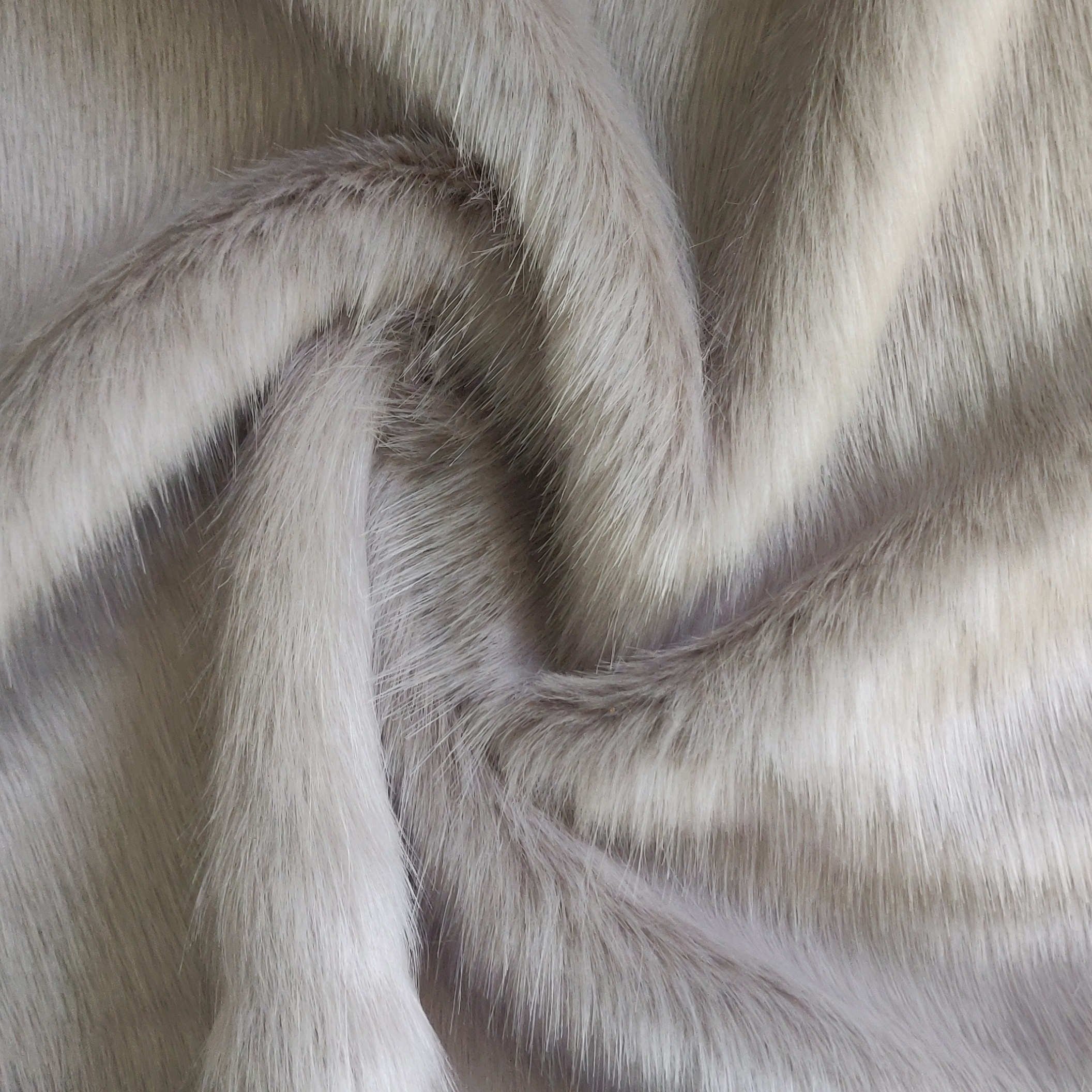 Super Luxury Faux Fur Fabric Material SPIKY SILVER - CRS Fur Fabrics