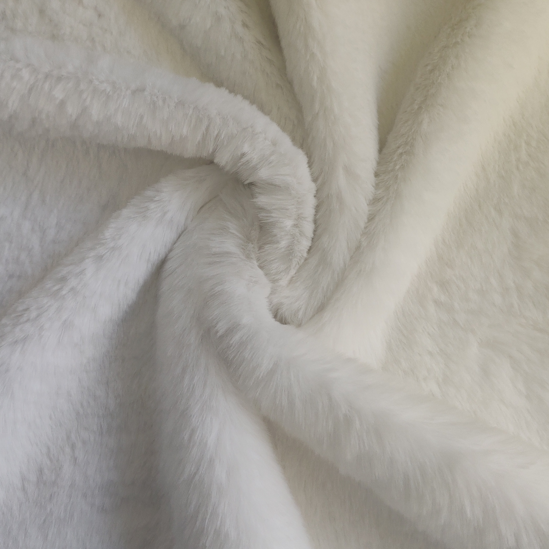 Super Luxury Faux Fur Fabric Material BUNNY WHITE - CRS Fur Fabrics