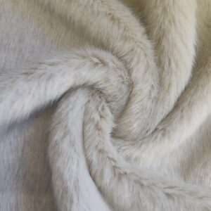 Super Luxury Faux Fur Fabric Material WHITE PELT