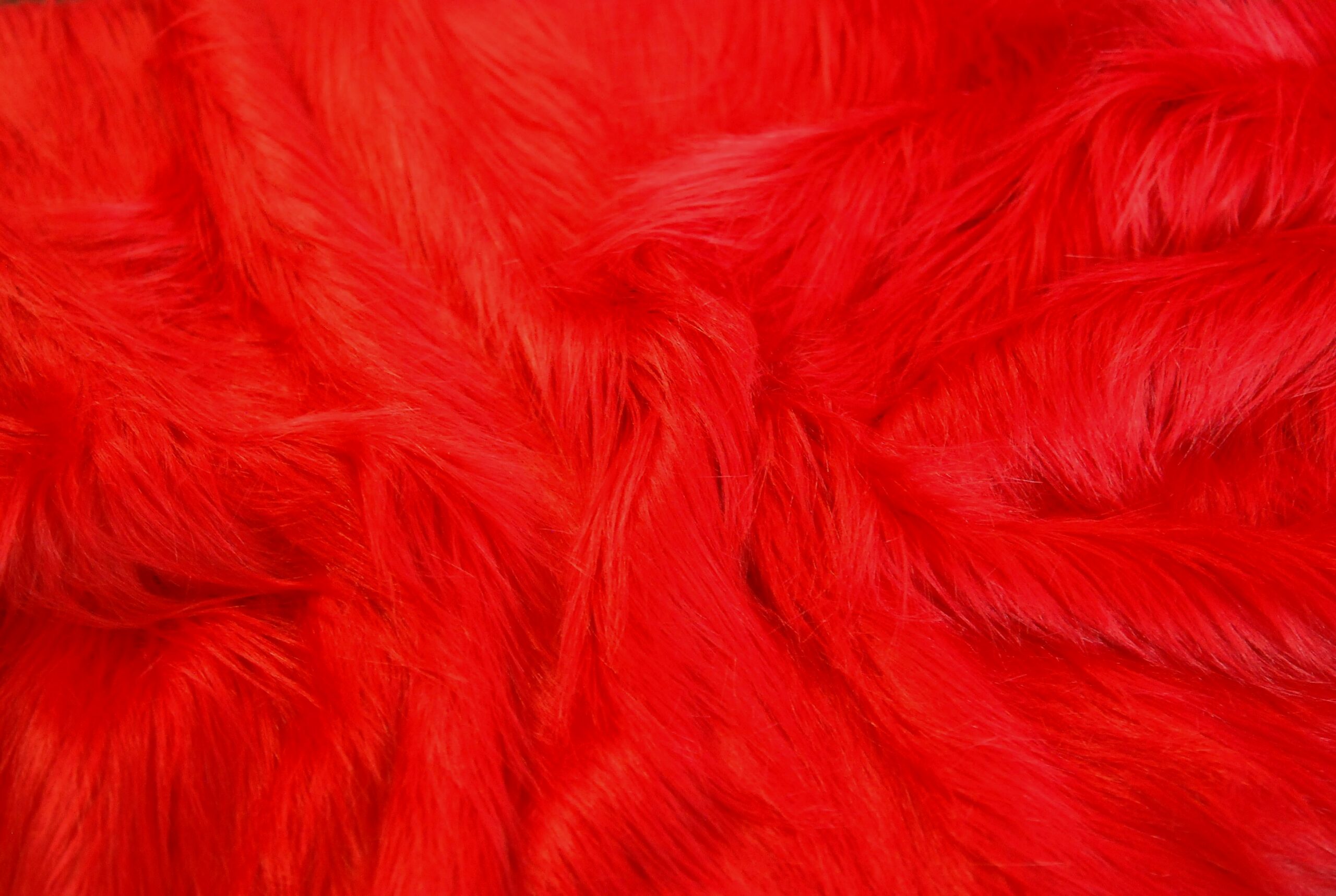 Super Luxury Faux Fur Fabric Material Extra Long Red Haze Crs Fur