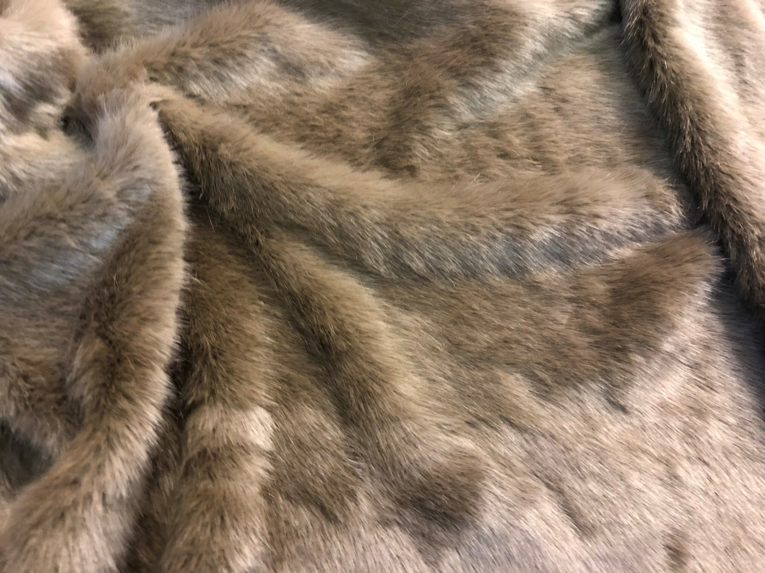 Super Luxury Faux Fur Fabric Material - SWISS TAUPE BROWN - CRS Fur Fabrics