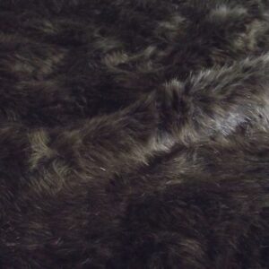 Super Luxury Faux Fur Fabric Material BLACK FRILLS 
