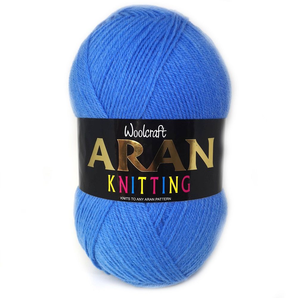 Woolcraft Aran Knitting Yarn 400g With Wool 808 Saxe - CRS Fur Fabrics