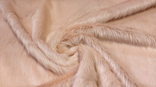 Super Luxury Faux Fur Fabric Material LONG PILE PEACH 