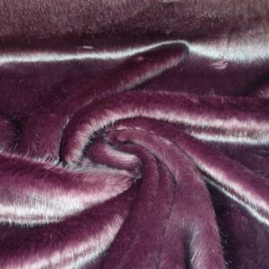 Super Luxury Faux Fur Fabric Material - SWISS DARK RED