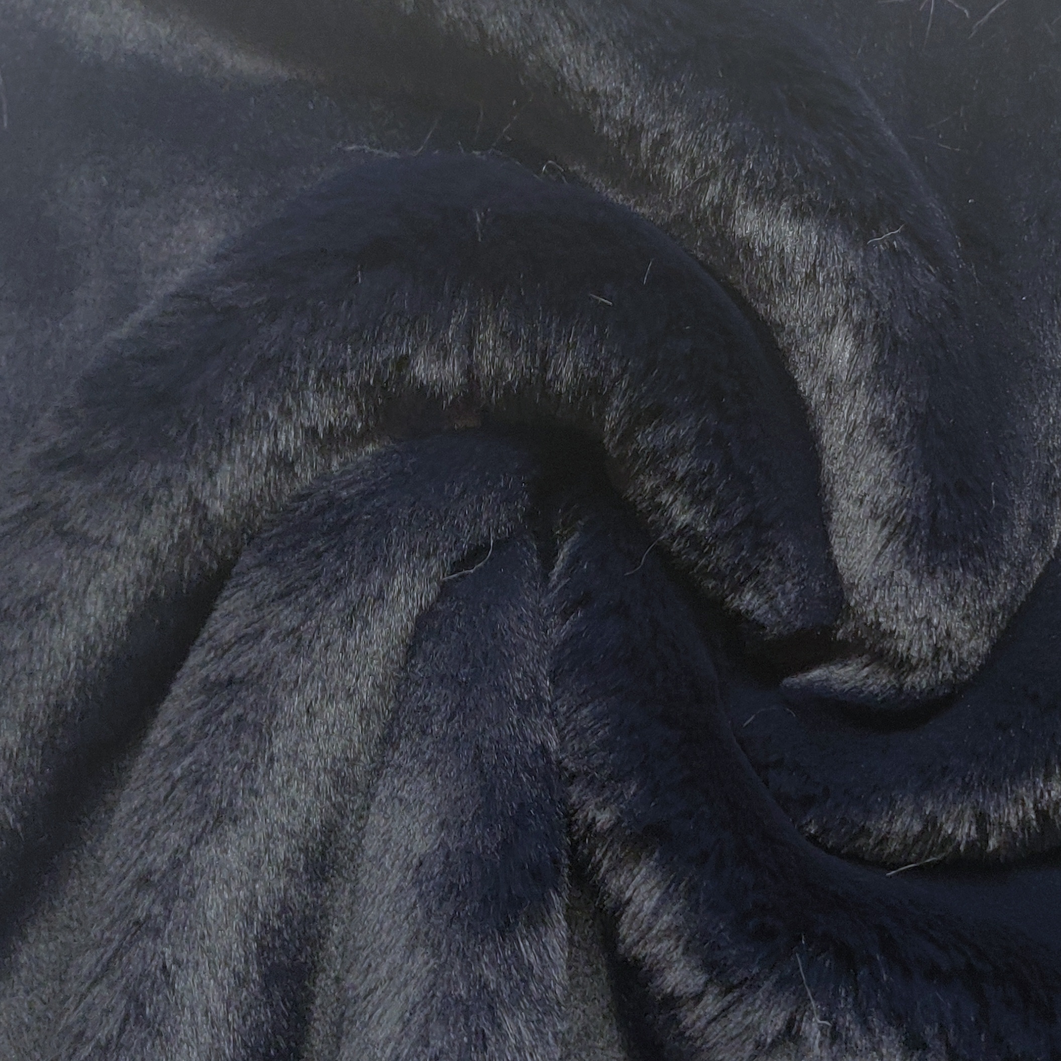 Super Luxury Faux Fur Fabric Material Navy Crs Fur Fabrics 8577