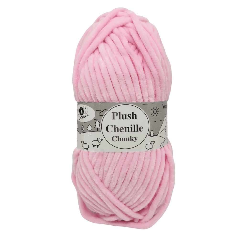 Jarol PLUSH CHENILLE Chunky Knitting Wool Yarn 100g - 07 Baby Pink