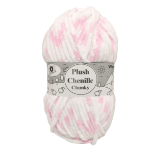 DIS Woolcraft PLUSH CHENILLE Chunky Knitting Wool Yarn 100g - 07 Pink - CRS  Fur Fabrics