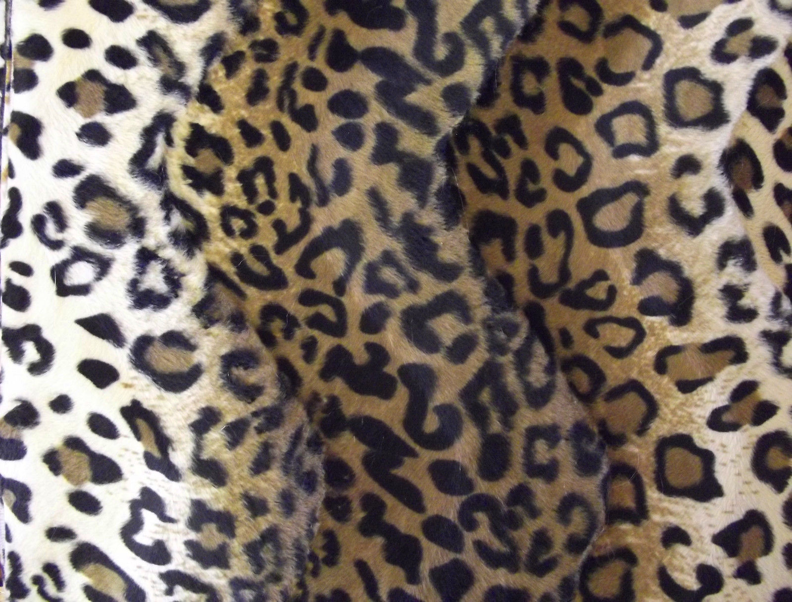 Faux Fur Pony Skin Velboa Fabric Material BROWN LEOPARD - CRS Fur Fabrics