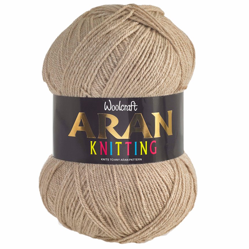 Woolcraft Aran with Wool 400g, Oatmeal 836 - CRS Fur Fabrics