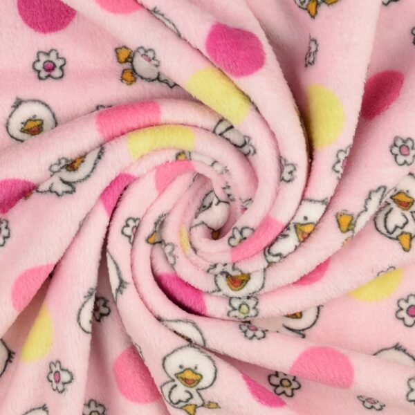 Double Sided Super Soft Cuddle Fleece Fabric Material - DUCKLINGS