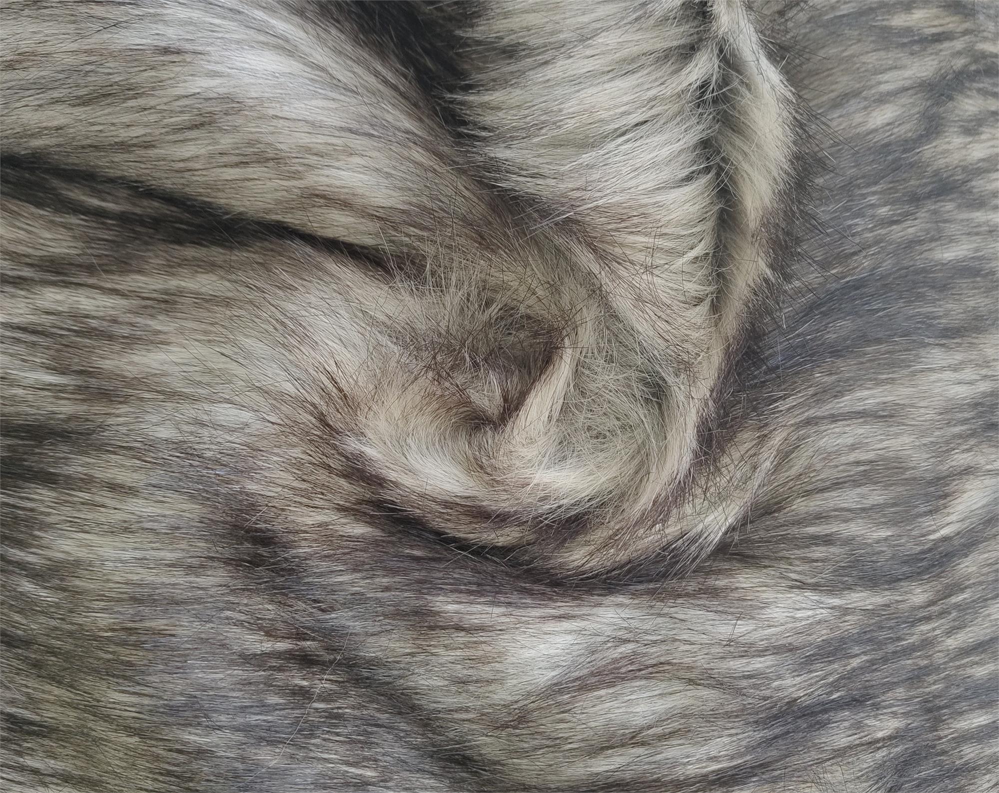 Super Luxury Faux Fur Fabric Material - EXTRA LONG GREY - CRS Fur