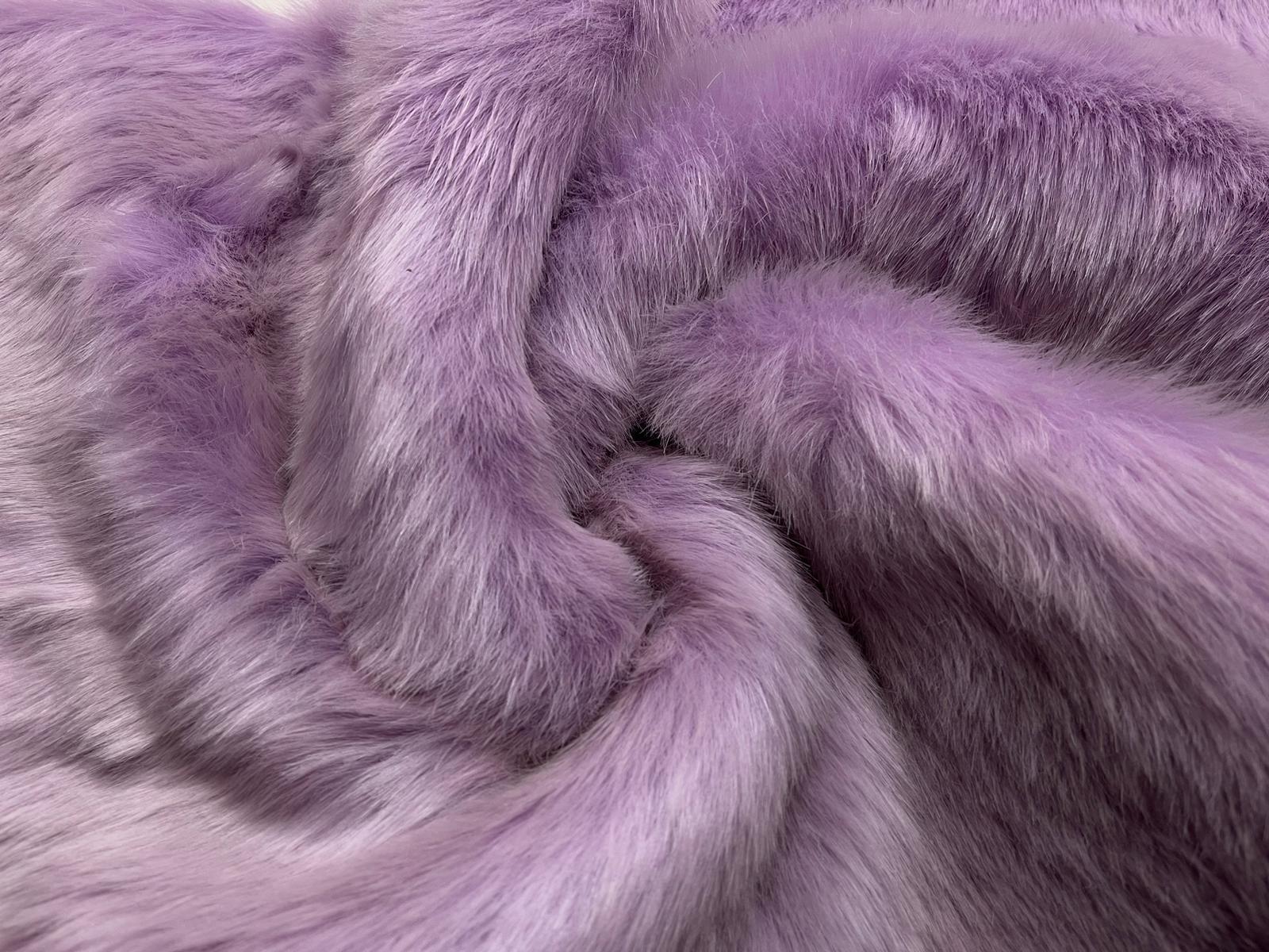 Super Luxury Faux Fur Fabric Material Superior Lavender Crs Fur Fabrics 