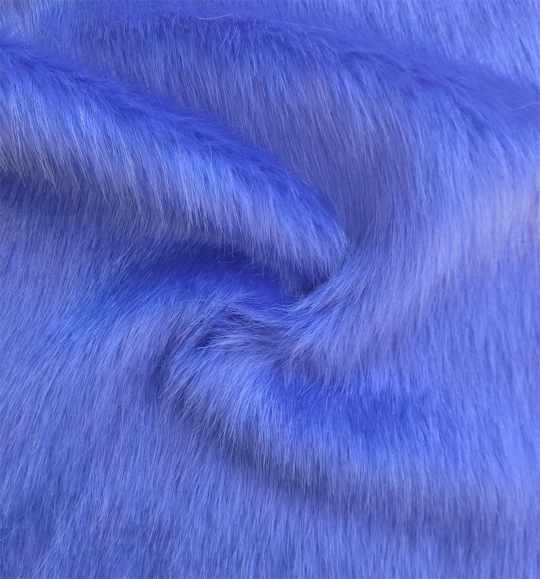 Super Luxury Faux Fur Fabric Material Plush Sapphire Crs Fur Fabrics 8904