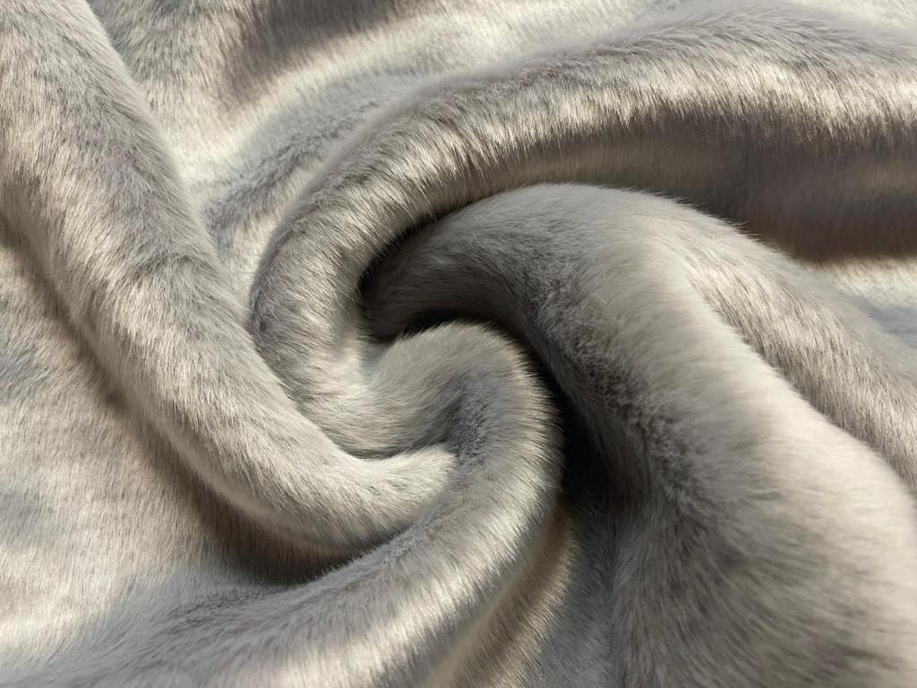 Super Luxury Faux Fur Fabric Material - EXTRA LONG SILVER - CRS
