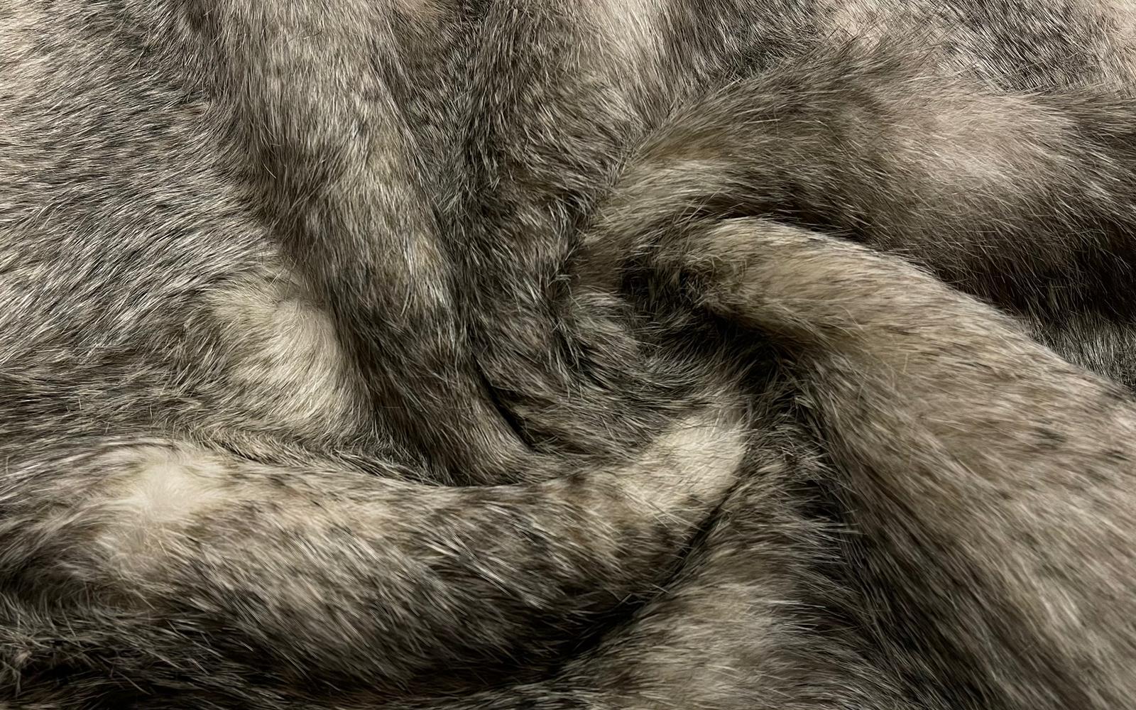 Super Luxury Faux Fur Fabric Material Stone Raccoon Crs Fur Fabrics