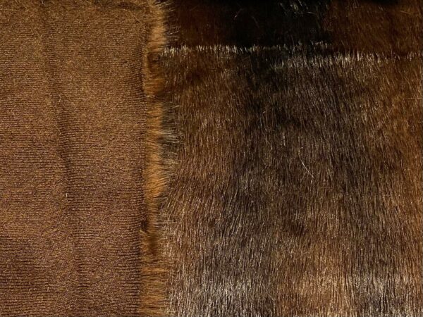 Brown Beaver Bear Short Pile Faux Fur Fabric