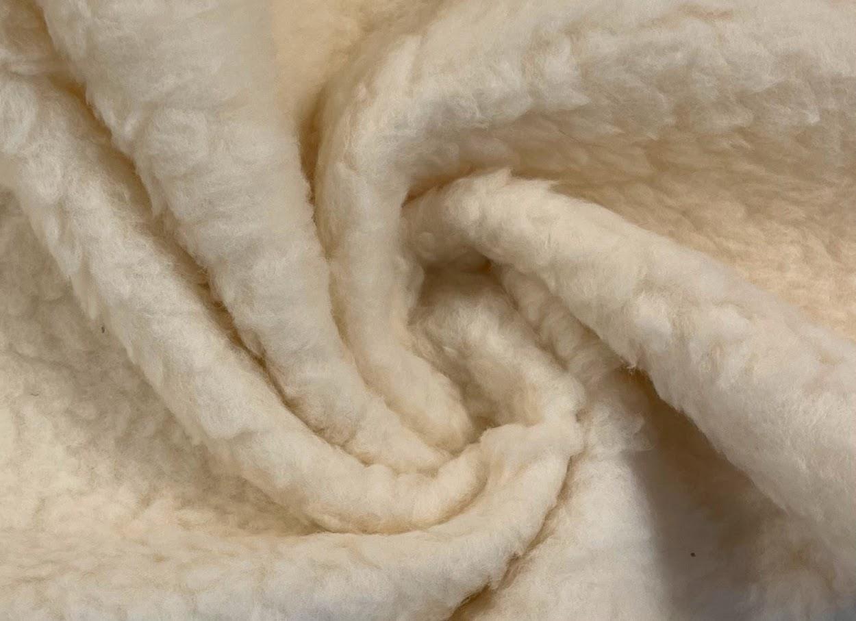 Pure White Plush Sherpa Fabric by the Yard