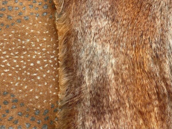 Super Luxury Faux Fur Fabric Material - BEIGE BROWN