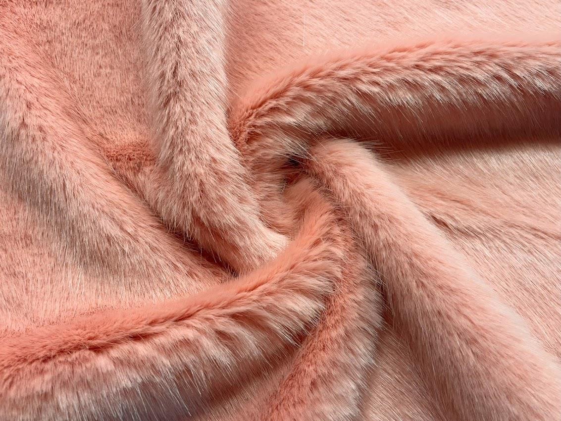 Super Luxury Faux Fur Fabric Material Swiss Dusty Pink Crs Fur Fabrics 9119