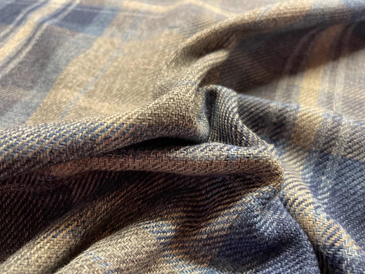 Grampian Polyester Faux Wool Fabric in Blue