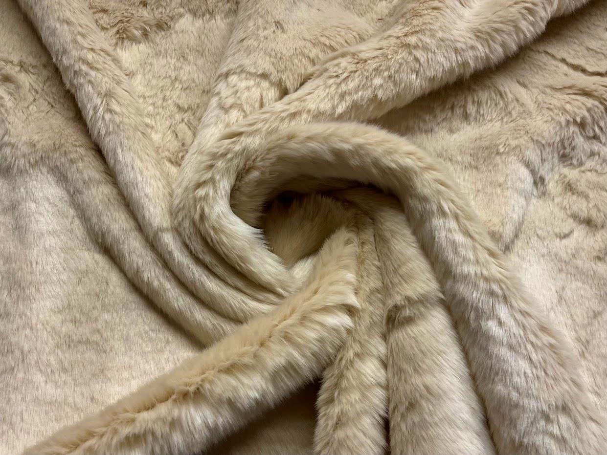 Super Luxury Faux Fur Fabric Material Plush Cream Crs Fur Fabrics 2788