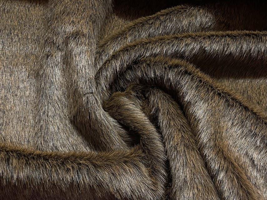 Super Luxury Faux Fur Fabric Material Black And Gold Crs Fur Fabrics 9804