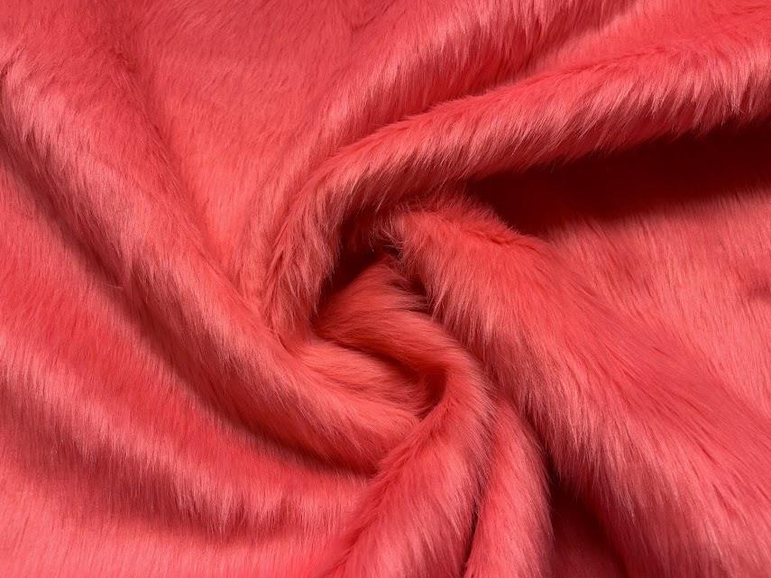 Super Luxury Faux Fur Fabric Material Candy Pink Crs Fur Fabrics 3990