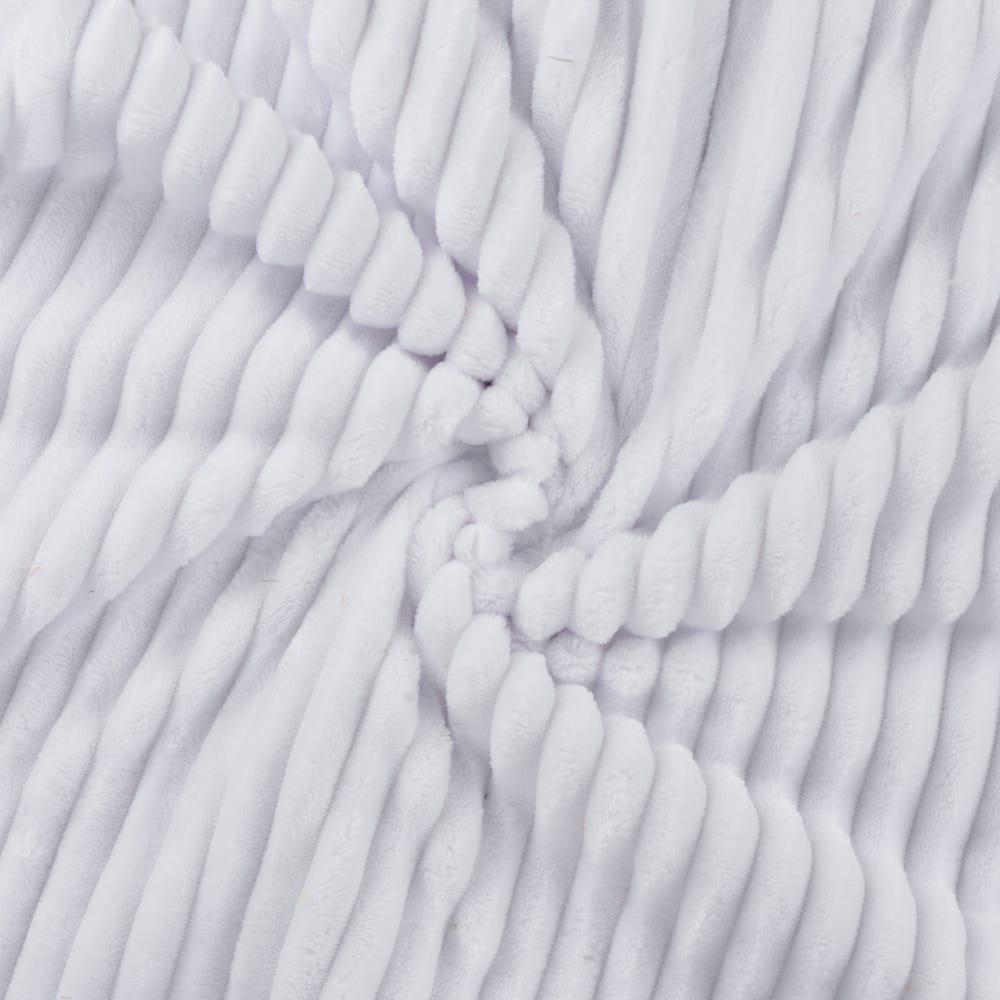 Cuddlesoft Fleece Jumbo Cord Fabric Material WHITE - CRS Fur Fabrics